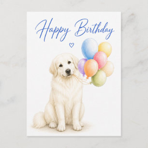 Verjaardag van de Pyreneese herder Briefkaart