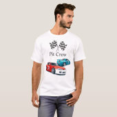 Verjaardag van de raceauto, pitcrew t-shirt (Voorkant volledig)