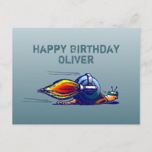 Verjaardag van de Raket Slak Briefkaart
