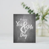 Verjaardag van de relatie in krijtbord uitziend (Staand voorkant)