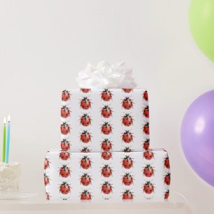 Verjaardag van de Rode Lieveheersbeestjes Cadeaupapier