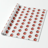 Verjaardag van de Rode Lieveheersbeestjes Cadeaupapier (Uitgerold)