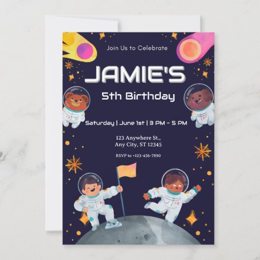 verjaardag van de ruimtevaarder kaart (Voorkant)