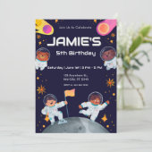 verjaardag van de ruimtevaarder kaart (Staand voorkant)