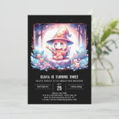 Verjaardag van de schattige Fantasy Wizard Kaart (Staand voorkant)