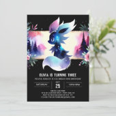 Verjaardag van de Schattige wolf Kaart (Staand voorkant)