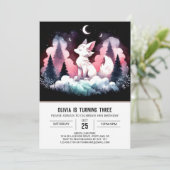 Verjaardag van de Schattigee boswolf Kaart (Staand voorkant)