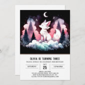 Verjaardag van de Schattigee boswolf Kaart (Voorkant / Achterkant)