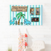 Verjaardag van de Schattigee dinosaurus en de foto Spandoek (Insitu)