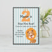 Verjaardag van de Schattigee Lion Boy Kaart (Staand voorkant)