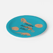 Verjaardag van de schubdieren papieren bordje (Gekanteld)