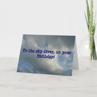 Verjaardag van de Sky Diver Kaart
