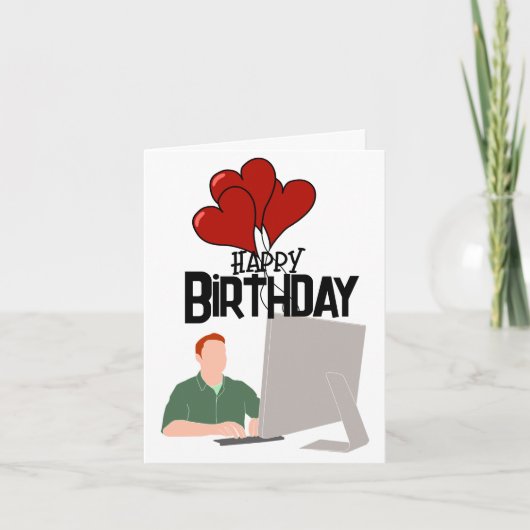 Verjaardag van de software engineer kaart (Voorkant)