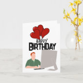 Verjaardag van de software engineer kaart (Gele Bloem)