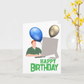 Verjaardag van de software engineer kaart (Gele Bloem)