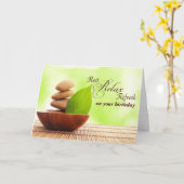 Verjaardag van de spa (kaart) kaart (Gele Bloem)