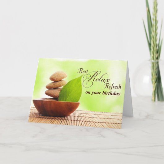 Verjaardag van de spa (kaart) kaart (Voorkant)