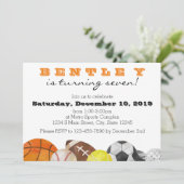 Verjaardag van de sport kaart (Staand voorkant)