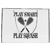 Verjaardag van de squashsportspeler groot cadeauzakje (Achterkant)