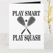 Verjaardag van de squashsportspeler kaart (Gele Bloem)
