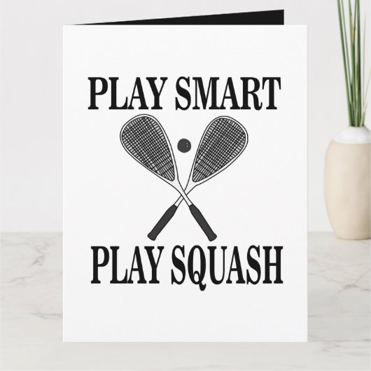 Verjaardag van de squashsportspeler kaart (Voorkant)