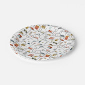 Verjaardag van de stadsauto papieren bordje (Gekanteld)