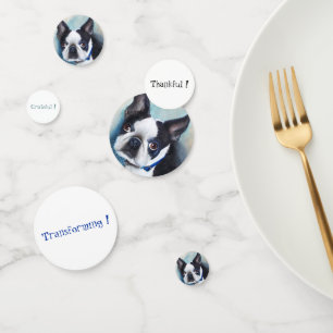 Verjaardag van de Sweet Boston Terrier Confetti