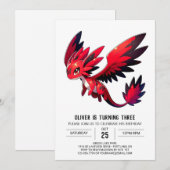 Verjaardag van de Sweet Dragon voor kinderen Kaart (Voorkant / Achterkant)