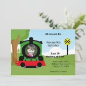 Verjaardag van de trein kaart (Staand voorkant)