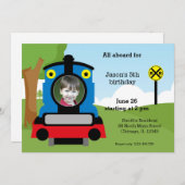 Verjaardag van de trein kaart (Voorkant / Achterkant)