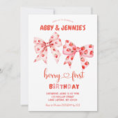 Verjaardag van de tweeling bessen kaart (Voorkant)