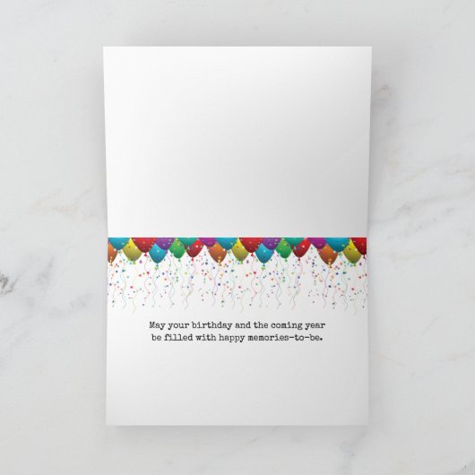 Verjaardag van de  typemachine kaart (Binnen)