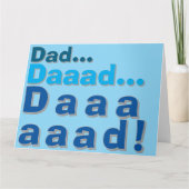 Verjaardag van de vader of Vaderdag Kaart (Voorkant)