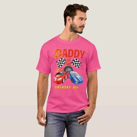 Verjaardag van de Verjaardag Boy Fire Race Wheel T-shirt (Voorkant volledig)