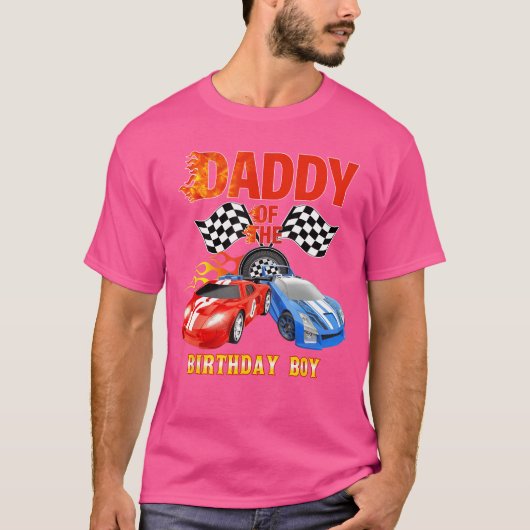 Verjaardag van de Verjaardag Boy Fire Race Wheel T-shirt (Voorkant)