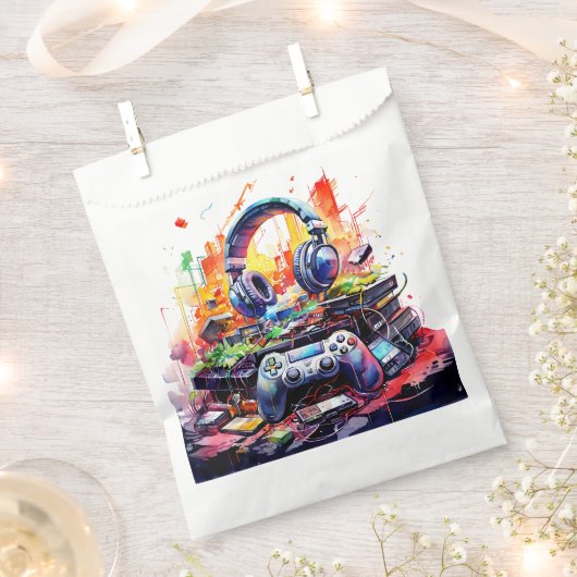 Verjaardag van de Video Controller en hoofdtelefoo Bedankzakje (Geknipt)