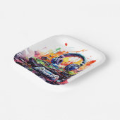 Verjaardag van de Video Controller en hoofdtelefoo Papieren Bordje (Gebogen)