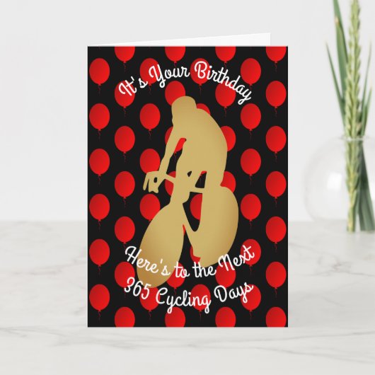 Verjaardag van de volgende 365 fietsdagen kaart (Voorkant)