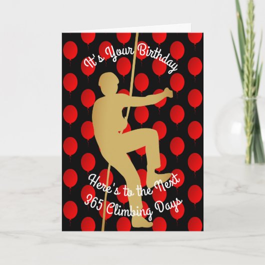 Verjaardag van de volgende 365 rotsklimdagen kaart (Voorkant)