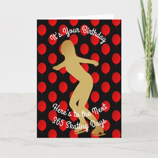 Verjaardag van de volgende 365 schaatsdagen kaart (Voorkant)