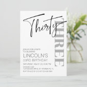 Verjaardag van de volwassene 31 32 33 34 35 36 37 kaart (Staand voorkant)