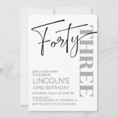 Verjaardag van de volwassene 41 42 43 44 45 46 47 kaart (Voorkant)