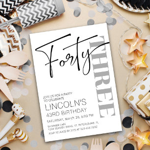 Verjaardag van de volwassene 41 42 43 44 45 46 47  kaart