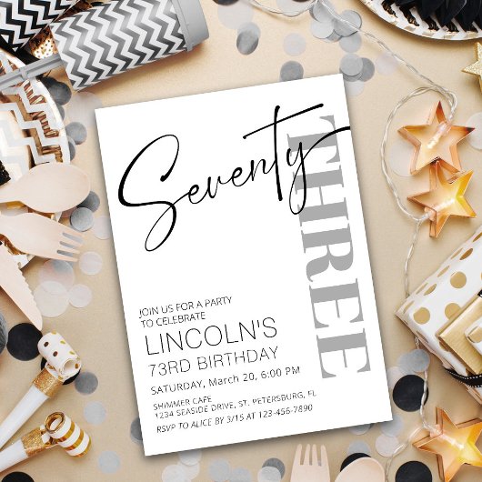 Verjaardag van de volwassene 71 72 73 74 75 76 77  kaart