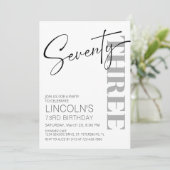 Verjaardag van de volwassene 71 72 73 74 75 76 77  kaart (Staand voorkant)