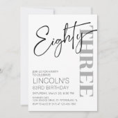 Verjaardag van de volwassene 81 82 83 84 85 86 87 kaart (Voorkant)