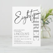 Verjaardag van de volwassene 81 82 83 84 85 86 87 kaart (Staand voorkant)