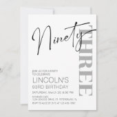 Verjaardag van de volwassene 91 92 93 94 95 96 97  kaart (Voorkant)