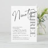 Verjaardag van de volwassene 91 92 93 94 95 96 97  kaart (Staand voorkant)