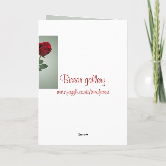 Verjaardag van de vrouw Red Rose Hearts Kaart (Achterkant)